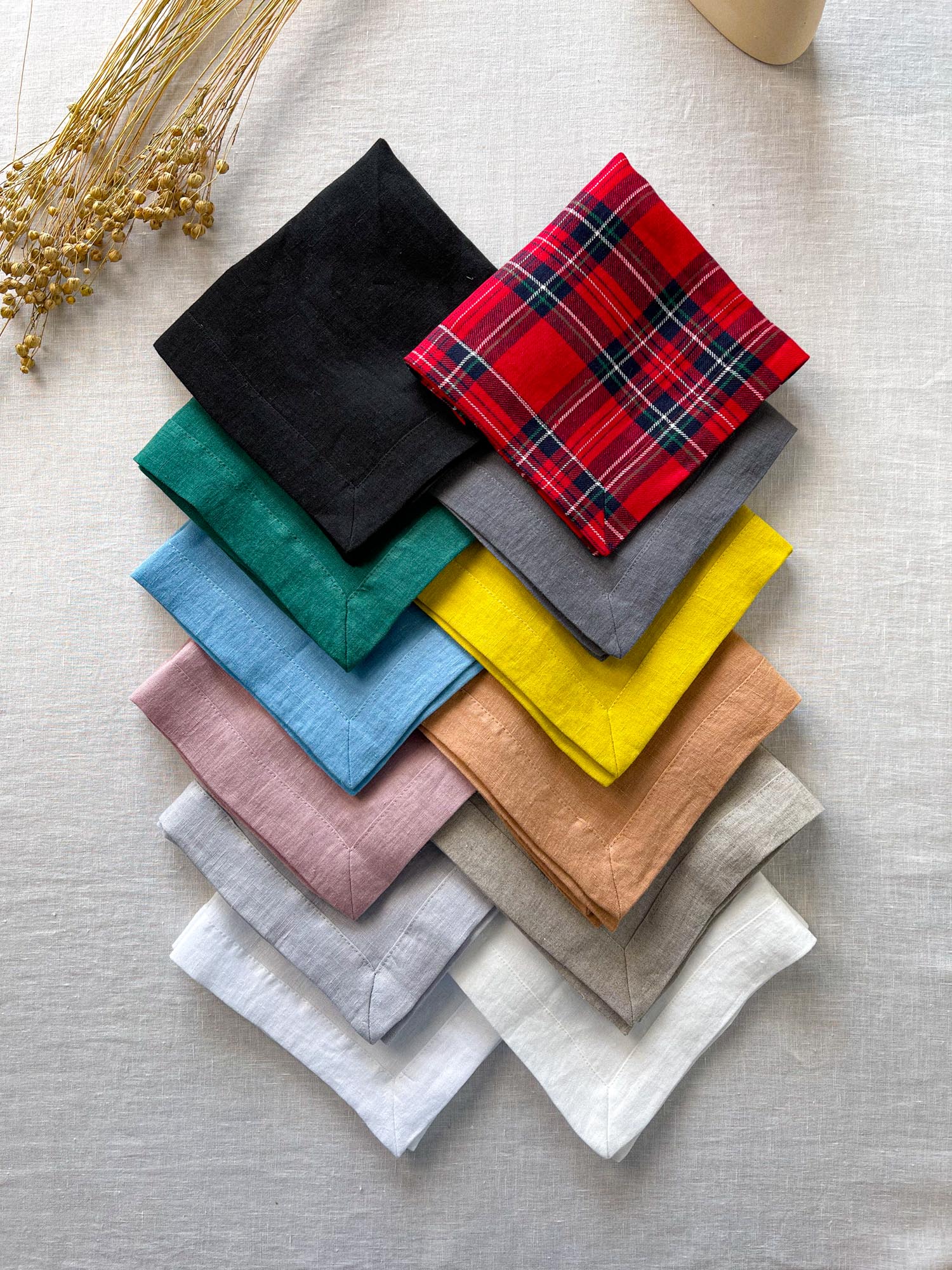 Linen Placemats with Hemstitch & Mitered Corners Linen Notes