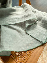 Sage Green Sheer Linen Curtain