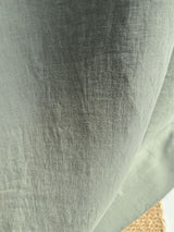 Medium Weight Washed Linen Curtains - Sage Green (Set of 2)