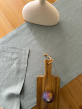 Sage Green Linen Table Runner