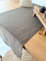 Brown Linen Table Runner