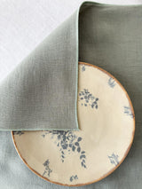 Double Layer Sage Green Linen Placemat with Stitch Edges