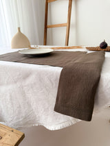 Brown Hemstitch Linen Napkin