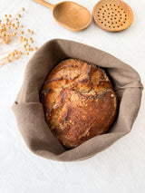 Brown Linen Bread Bag