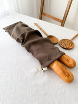 Brown Linen Bread Bag