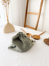 Sage Green Linen Bread Bag
