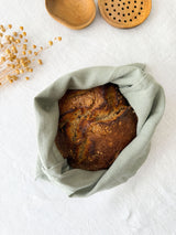 Sage Green Linen Bread Bag