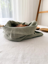 Sage Green Linen Bread Bag