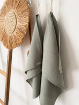 Sage Green Linen Tea Towel