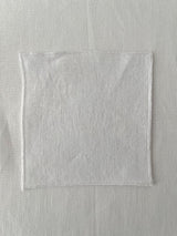 White Linen Coasters with Stitch Edges - set of 4