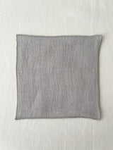 Light Grey Linen Coasters with Stitch Edges - set of 4