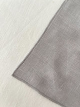 Light Grey Linen Coasters with Stitch Edges - set of 4