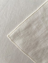 Off White Linen Coasters with Stitch Edges - set of 4