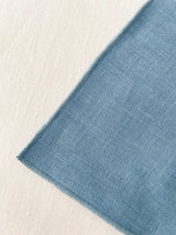 Light Blue Linen Coasters with Stitch Edges - set of 4