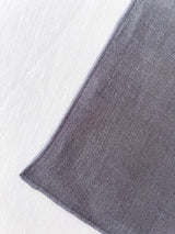 Dark Grey Linen Coasters with Stitch Edges - set of 4