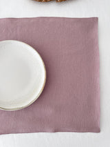 Double Layer Dusty Pink Linen Placemat with Stitch Edges
