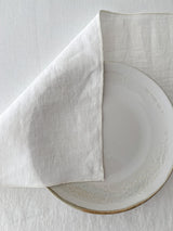Double Layer Off White Linen Placemat with Stitch Edges