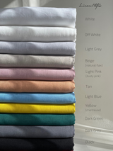 Off White Hemstitch Linen Tablecloth