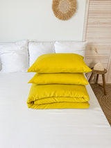 Yellow Linen Duvet Cover set