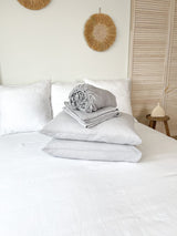 Light Gray Linen Sheet Set