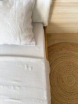 Light Gray Linen Fitted Sheet