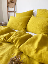Yellow Linen Duvet Cover set