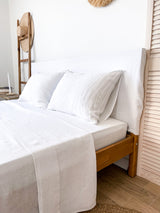 White Linen Sheet Set