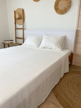 Off White Linen Flat Sheet