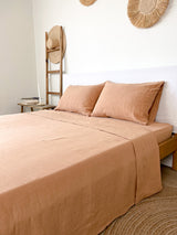 Tan Linen Sheet Set