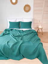 Dark Green Linen Summer Cover