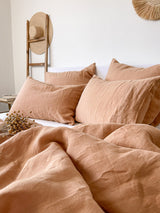 Tan Linen Duvet Cover set