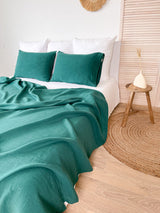 Dark Green Linen Summer Cover