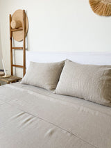 Beige Linen Sheet set
