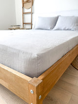 Light Gray Linen Sheet Set