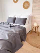 Dark Gray Linen Summer Cover