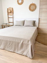 Beige Linen Sheet set