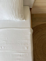 White Linen Sheet Set