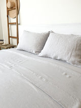 Light Gray Linen Sheet Set