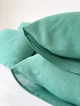 Dark Green Linen Sheet set