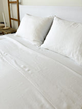 White Linen Sheet Set