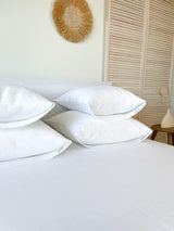 White Linen Sheet Set