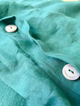 Dark Green Linen Duvet Cover set