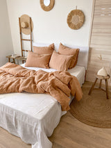 Tan Linen Duvet Cover set