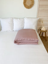 Dusty Pink Linen Quilt Cover