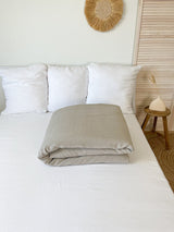 Beige Linen Duvet Cover