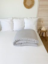 Light Gray Linen Duvet Cover