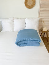 Light Blue Linen Duvet Cover