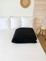 Black Linen Quilt Cover