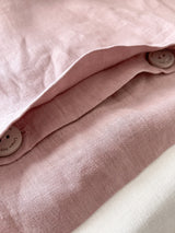 Dusty Pink Washed Linen Bedding Set