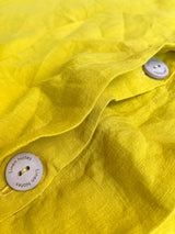 Yellow Washed Linen Bedding Set